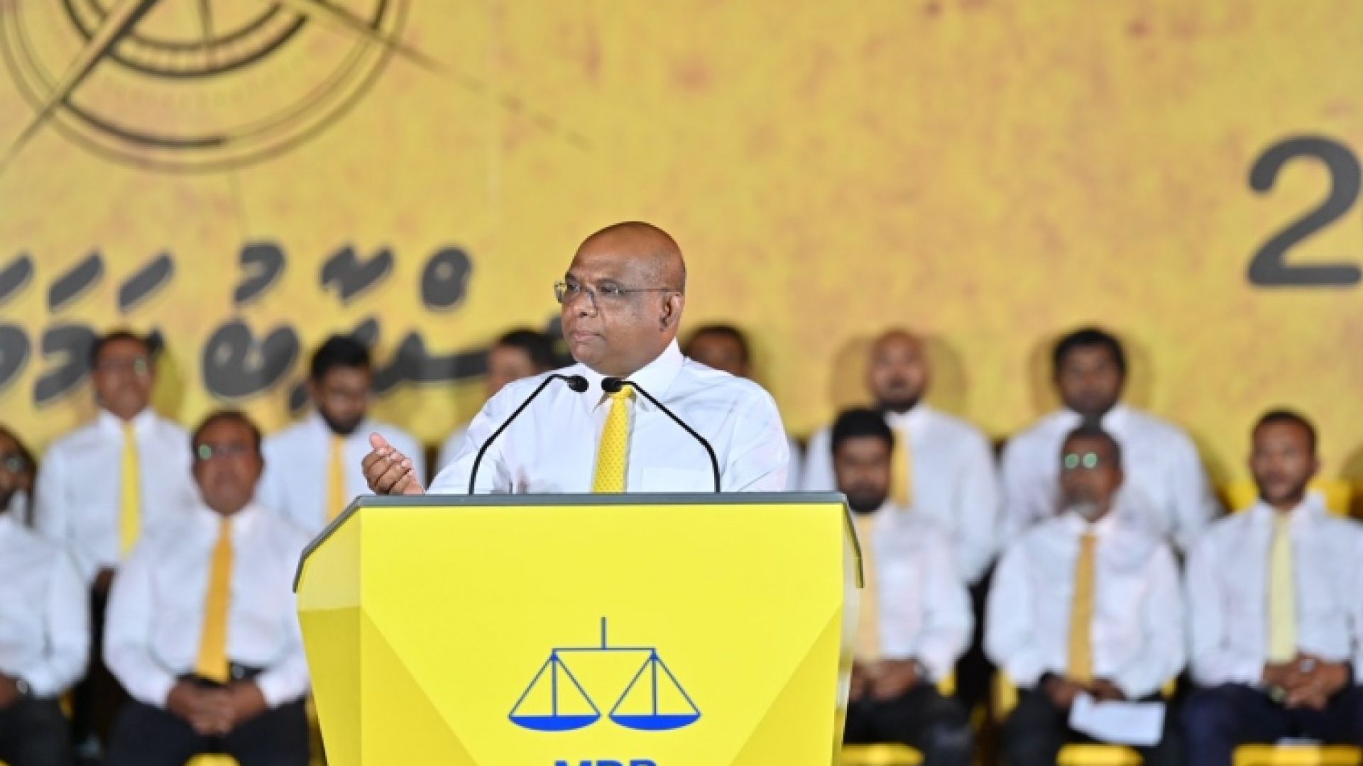 އެމްޑީޕީގެ ރައީސް އަބްދުالله ޝާހިދު / ފޮޓޯ: އެމްޑީޕީ